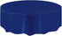 True Navy Blue Solid Round Plastic Table Cover (84") 1 Count - Premium Quality & Elegant Design for Events