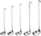 Stainless Steel Hooked Handle Ladle Set - 5 Pcs with Pouring Rim for Kitchen Cooking Soup Sauce