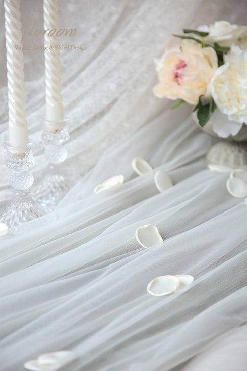Floroom 300pcs Rose Petals, Ivory Faux Silk Flower Petals for Wedding, Aisle Scatter, Party Confetti, Romantic