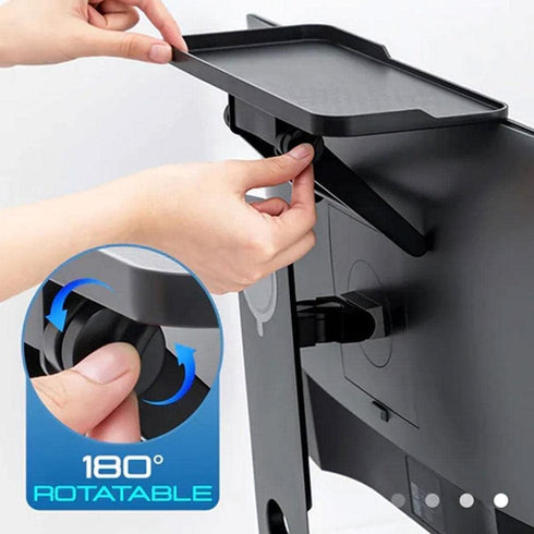 Bodur Top TV Monitor Shelf - Multifunctional Headboard Cable Box Holder , Ideal for Behind Computer, DVD Player