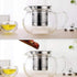 Lead-Free Thicken Glass Teapot Kettle with Removable Stainless Steel Infuser – 33oz / 950mm for Blooming and Loose Leaf
