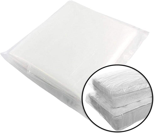K KINGPLAST King/Queen Plastic Mattress Case 78" x 10" x 96" Clear Plastic Disposal Mattress Storage Bag Cover for Waterproof and dustproof