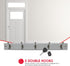 Home Basics Durable 5-Double-Hooks Wall Mounted Hanging Rack (White) for Entry Way or Garage