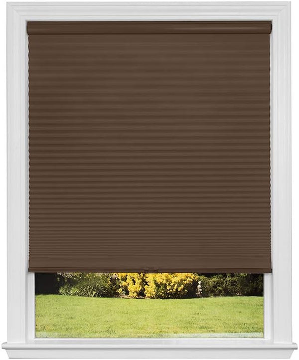 Artisan Select No Tools Custom Cordless Cellular Blackout Shades, Mocha, 38 5/8 in x 72 in