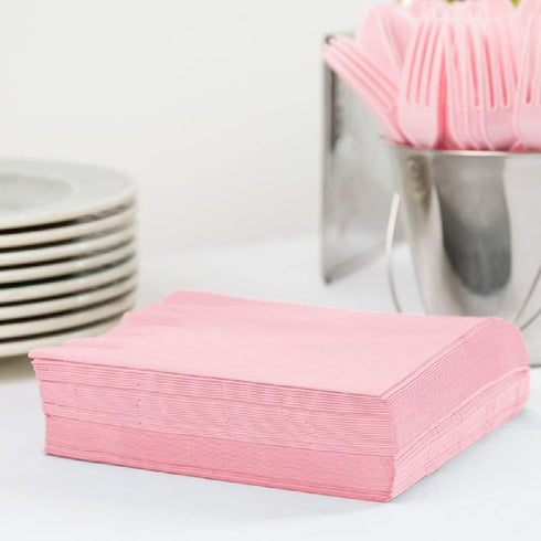 Creative Converting 240 Count Celebrations Lunch Paper Napkins - Classic Pink