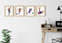 Soccer Player Abstract Sport Wall Art - 8x10" Set of 4 for Male Players, Coaches, and Fans