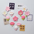 4PCS 3D Tulip Plant Flower Fridge Magnets for Cabinet Bulletin Board Decoration, Pink Cherry Flower PVC Magnet