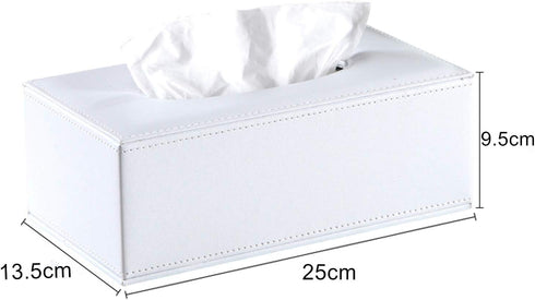 S Forever Decorative Napkin Box, Faux Leather Rectangular Tissue Box Cover, Pink L