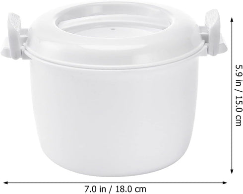 DOITOOL Microwave Rice Cooker, Mini Steamer for Pasta, Chicken, Bacon, and Vegetables