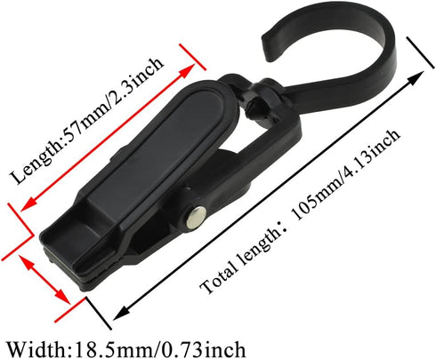 Hahiyo Plastic Swivel Clothespins Hanging Hook Clip, Smooth Rotate Strong Secure to Hold Heavy Laundry, 2.3 Inches