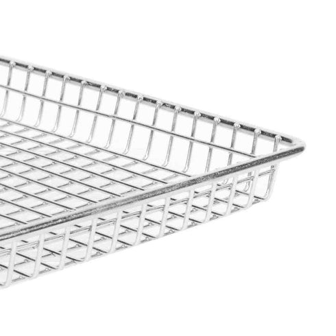 G.E.T. 4-83599 Stainless Steel Rectangular Wire Serving Tray - Metal Wire Baskets Collection
