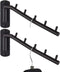 JQK Folding Clothes Hanger Rack, Stainless Steel Swing Arm Hook Holder, Wall Mount Clothing Hanging System, 2 Pack