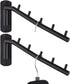 JQK Folding Clothes Hanger Rack, Stainless Steel Swing Arm Hook Holder, Wall Mount Clothing Hanging System, 2 Pack