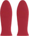 2 Pack Silicone Pan Handle Sleeve, Heat Resistant Cast Iron Skillet Handle Covers for Kitchen Cookware (Red)