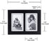 Malden 673-35SD Double 3.5x5 Picture Frame, Wide Real Wood Molding, Black