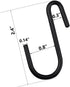 Gutapo 24 Pack Black S Shaped Hooks, Small Hanging Hangers for Bathroom Bedroom Office Kitchen Garden