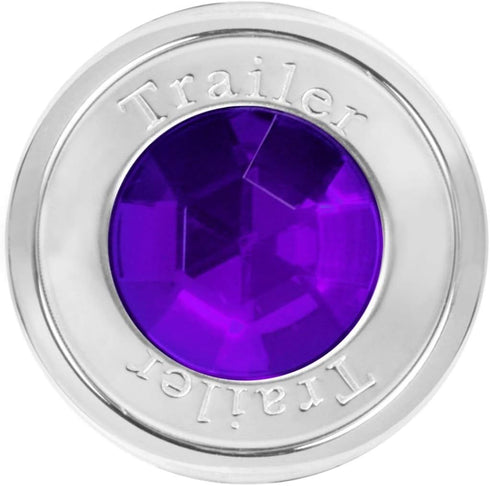 GG Grand General 95824 Purple Pin Hole Chrome Plated Aluminum Air Knob with Trailer & Purple Jewel