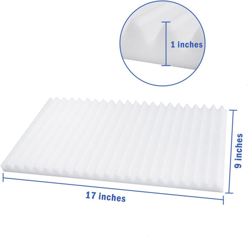 YoleShy Window Air Conditioner Side Panels, Foam Insulation Kit for AC Units, Pack of 2, 17 X 9 X 1 inch, White