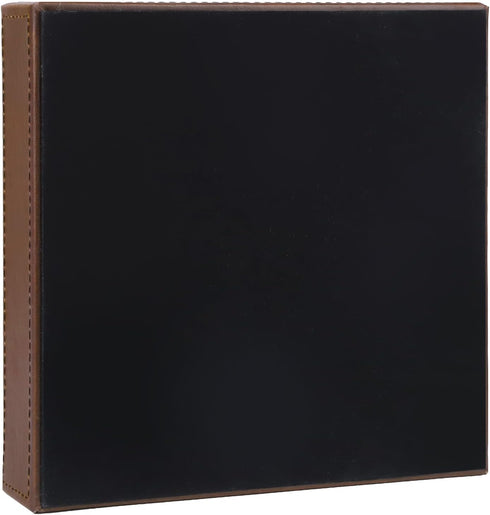 8 8 1.8 inches HofferRuffer Faux Leather Vanity Tray, Elegant Desktop Storage Organizer, Decorative Catchall