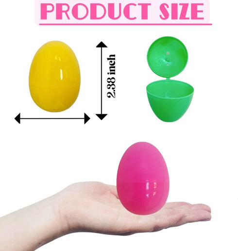 GiftExpress Plastic Bright Easter Egg Assortment - 50 Pcs for Easter Egg Hunt