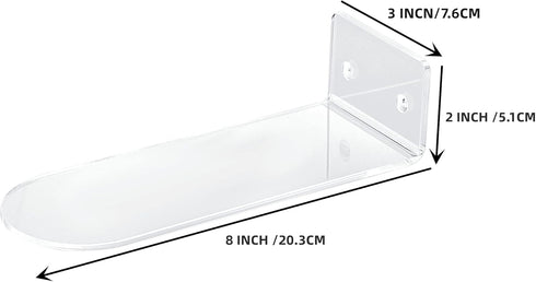 12 Pack IEEK Floating Shoe Display Shelf,Clear Acrylic Floating Shelves for Sneaker Collection Levitating Acrylic Shoe