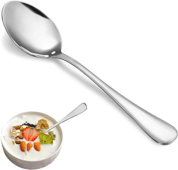 Teaspoon Set - 16 Piece 6.7" Premium Stainless Steel Tea Spoons, Durable Kitchen Dessert Spoon Set, Mirror Finish