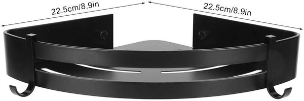 TOPINCN Bathroom Corner Shelf - Wall Mounted Shower Caddy Storage Organizer for Kitchen Toilet (Black)