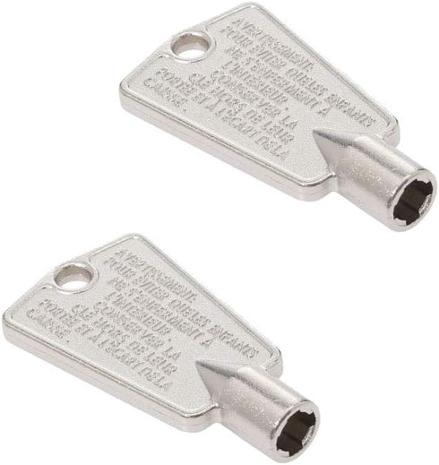 216702900 Metal Freezer Door Keys, Compatible with Frigidaire, Kenmore, GE (Pack of 2)