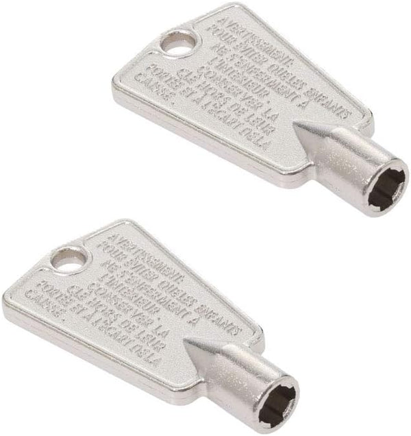 216702900 Metal Freezer Door Keys, Compatible with Frigidaire, Kenmore, GE (Pack of 2)