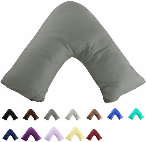TAOSON Cozy Luxury Soft Solid Envelope Style V Shaped/Tri/Boomerang Standard Pillow Case Pillowcase, Velvet Pillow