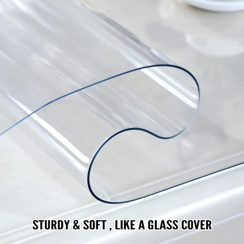 14 60 Inch 2mm Royhom Clear Table Protector x - Thick Plastic Table Cover, Clear Table Cover Protector Rectangle