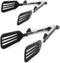Kitchen Tongs 9 inches and 12 inches, Stainless Steel Locking with Silicone Tips for Cooking, BBQ Serving