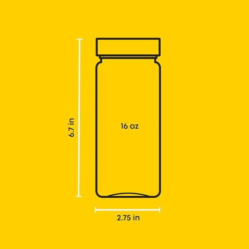 16 oz Set 8 JoyJolt Glass Juice Bottles, Glass Bottles with Caps. of Juice Containers with Lids for Fridge, and Labels