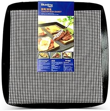Bluedrop Black Toaster Baskets - Rectangular, 30X35CM, Non Stick PTFE Coated Fiberglass Baking Basket