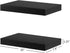 Set 2 8" 10 inch) WELLAND of Floating Shelves Wall Mounted Shelf, for Home Decor with Deep (Black