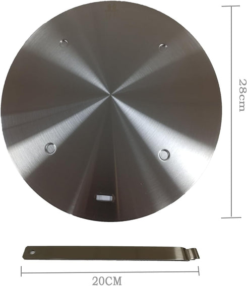 Stainless Steel Induction Hob Converter Plate, Heat Diffuser for Electric Gas Stove Cooking 28cm