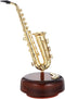 TOPPERFUN Mini Saxophone Music Box, 7.9in Classic Home Decorative Saxophone, Small Musical Mum