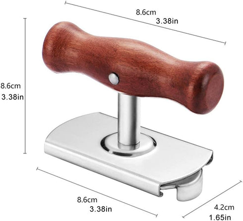 Jar Opener Stainless Steel Adjustable Tool for 1-4 Inch Bottle Can Lids, Fit Seniors, Weak Hands