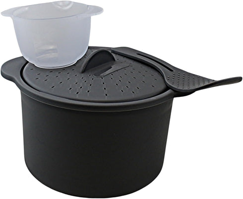 Dependable Industries Multi Use Microwave Rice Cooker, BPA Free 2.7L with Mixing Paddle and Measuring Cup