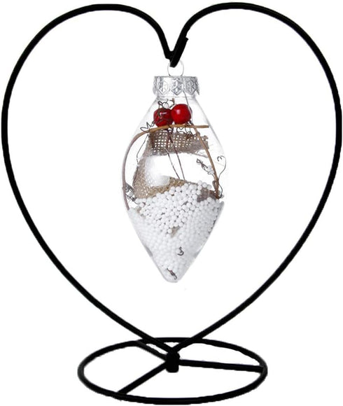 WAJJ Big Heart-shaped Ornament Display Stand Iron Pothook for Hanging Glass Terrarium - Creative Home Garden Wedding