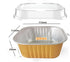 25 pcs Mini Square Baking Cups, 10 oz Aluminum Foil Mini Cake Pans with Lids for Catering