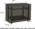 Outdoor Dining Cart Cover for Royal Gourmet Double-Shelf Movable Prep Grill Side Table Heavy Duty Waterproof Cover