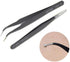 COMIART CREATE COLOR LIFE 2pcs Set Multi-function Anti-Static Stainless Steel Elbow and Straight Tweezer Cake Plier Tool