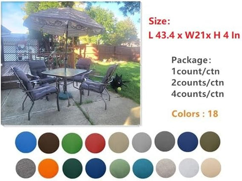 43.4x21 Inch, 100% QILLOWAY Outdoor Rocking Chair Cushion Polyester Waterproof Patio Rocking Chair Cushion, High Back