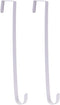 Sattiyrch 15" Sturdy Steel Wreath Hanger for Front Door, Over The Door Hook, 2 Pack (White)