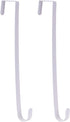 Sattiyrch 15" Sturdy Steel Wreath Hanger for Front Door, Over The Door Hook, 2 Pack (White)