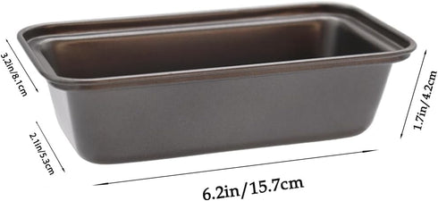 6 PCS Nonstick Carbon Steel Baking Bread Pan,Mini Loaf Pans,Small Banana Bread Tins,6.2" x 3.2" by Zddaoole