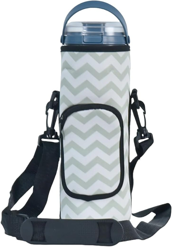 Portable Blender Storage Bag with Shoulder Strap for Ninja 18oz Blast Blender BC151 Series (Grey White)