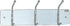 Safco 4161 Wall Rack Coat Hook, 3 Hook, Silver