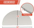 15 inch 2-Pack,White Half Moon Ceramic Heat Deflector Plates for Kamado Joe Classic I, II, III,Big Green Egg Grill
